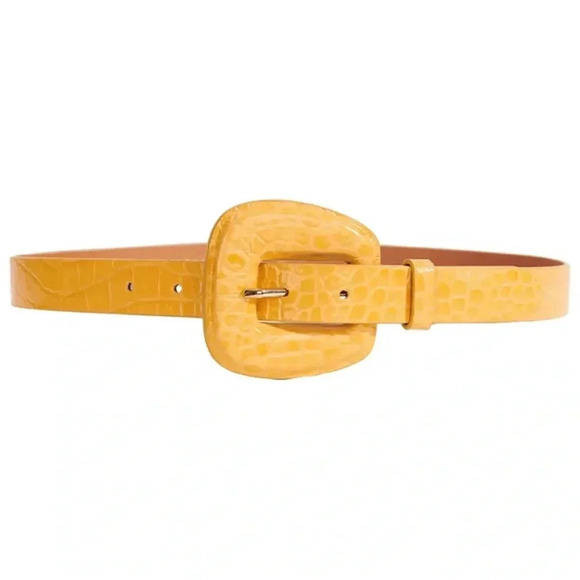 VERONICA BEARD Elsy Crocodile-embossed Belt